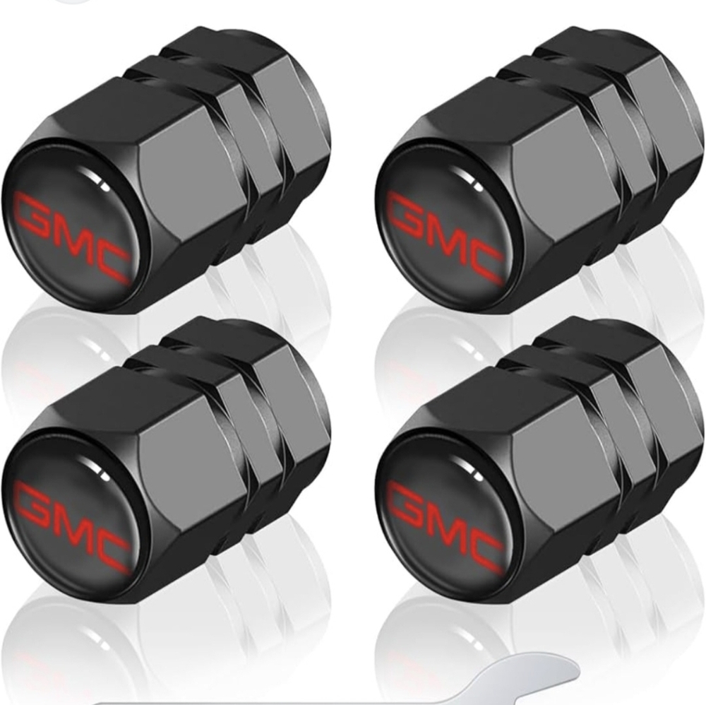#C42 GMC Black Tire Valve Caps